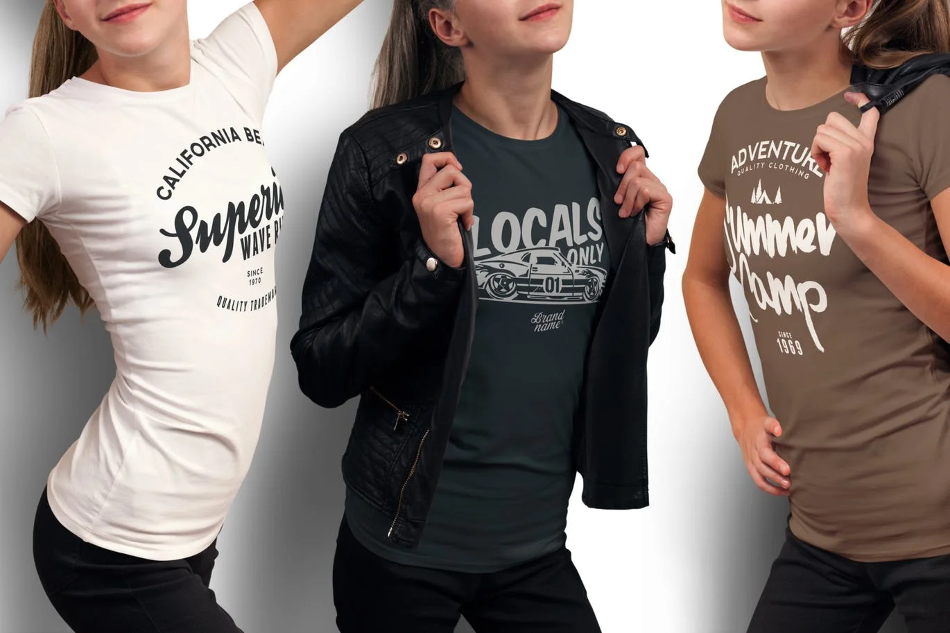 Crew Neck T-shirt Mock-up Female Version