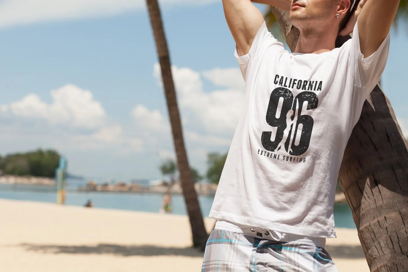 Crew Neck T-shirt Mock-up Male Version