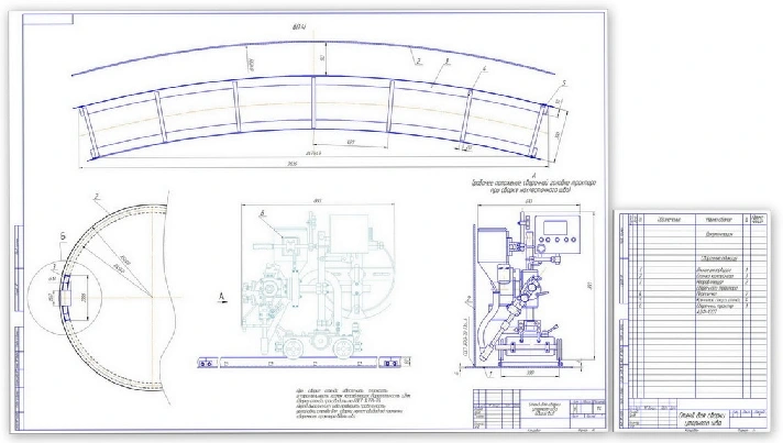 Stand for welding of the ring seam of the tank