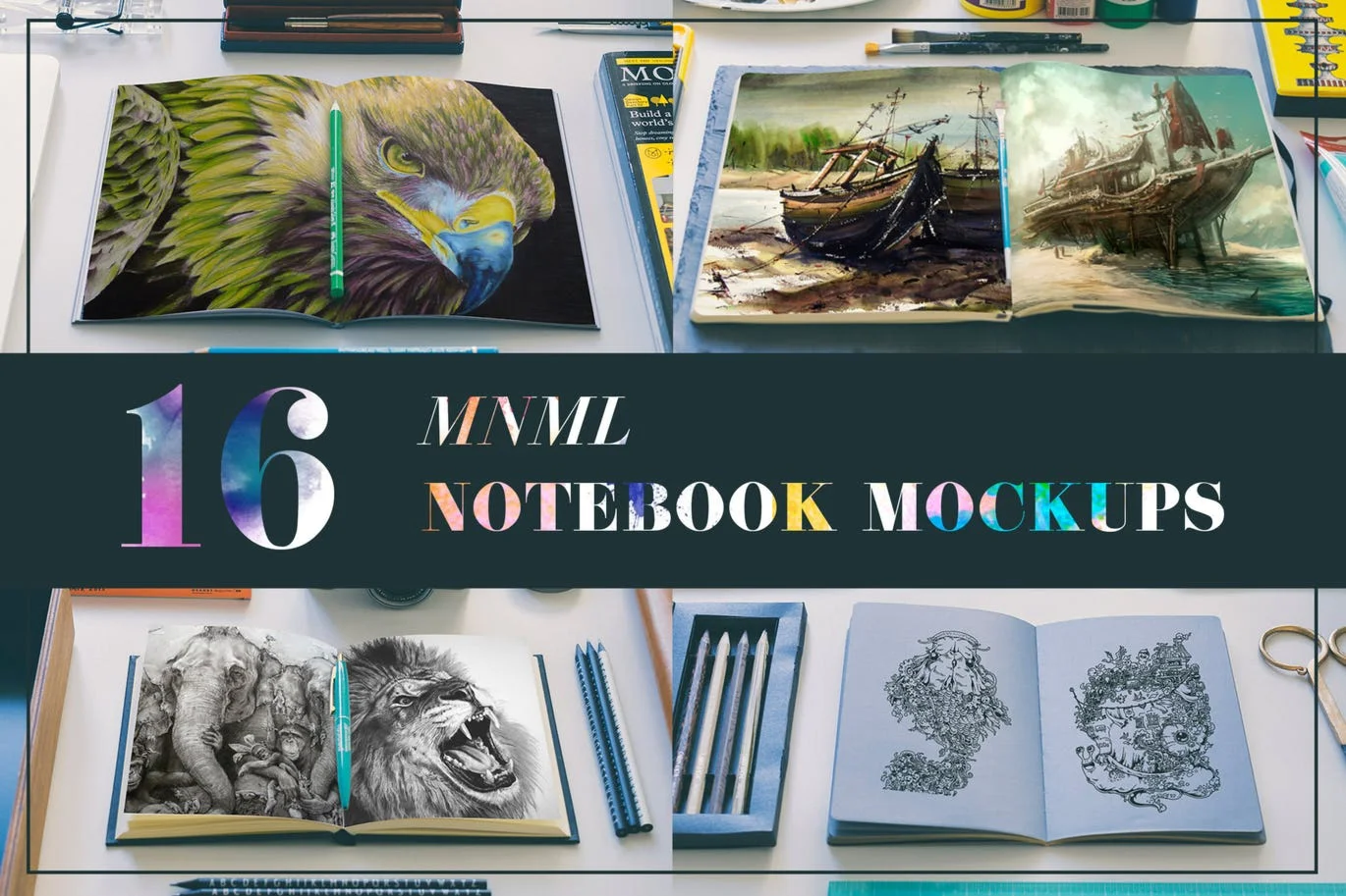 MNML Notebooks Mockups