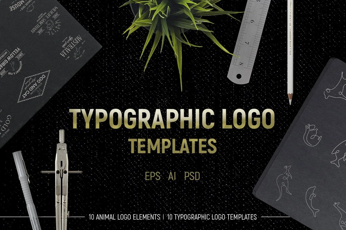 Typographic logo templates