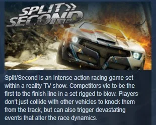 Split Second SplitSecond Velocity 💎STEAM KEY ЛИЦЕНЗИЯ