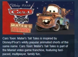 Disney•Pixar Cars Toon: Mater\'s Tall Tales  STEAM KEY