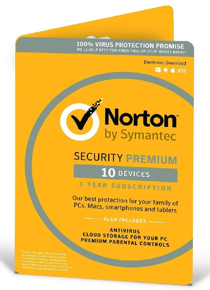 Norton Security Premium 10 activations for 90 days