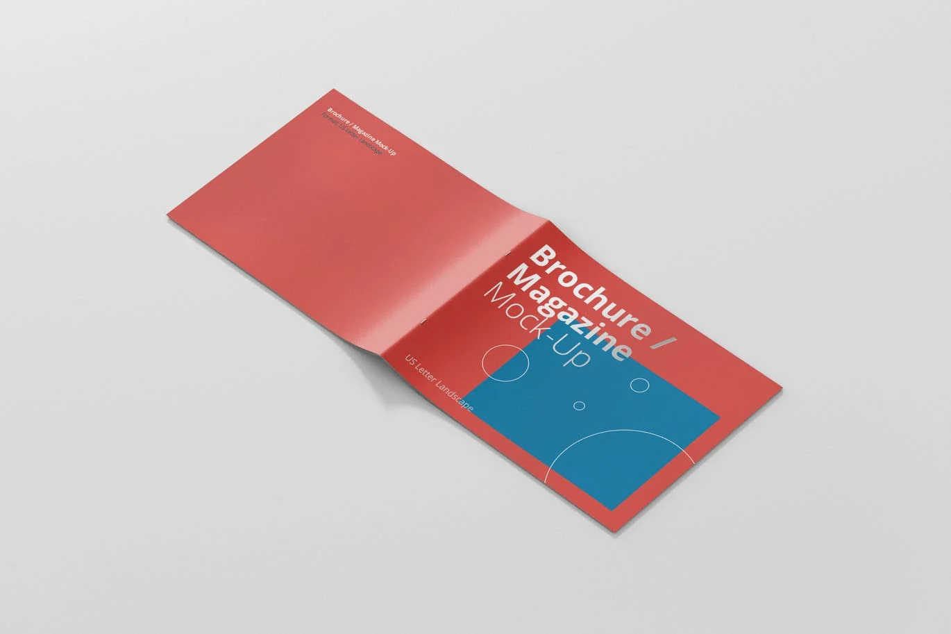 US Letter Landscape Brochure / Magazine Mock-Up