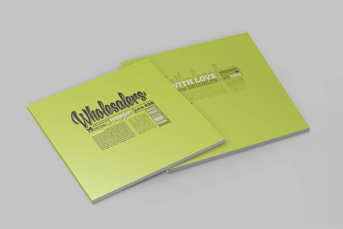 Square Magazine Catalog Mockup