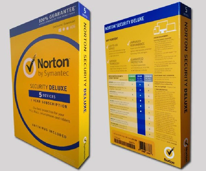 Norton Security Deluxe 90days not activated at 5 pc