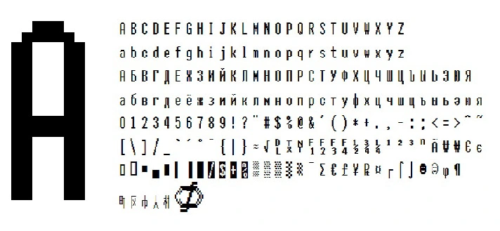 Full set of fonts KKM PRIM-08(ttf) ver. 1-3