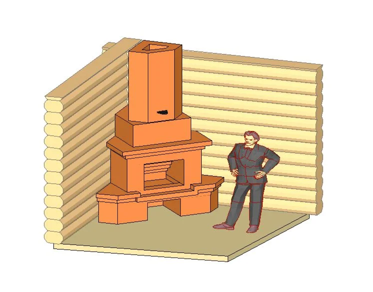 Камин угловой