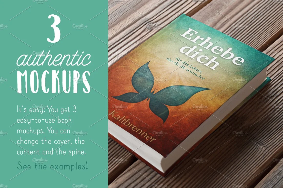 Authentic Book Mockups Vol. 01