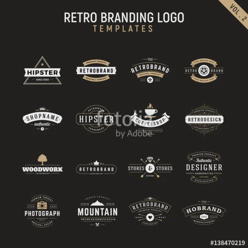 Retro vintage logo branding