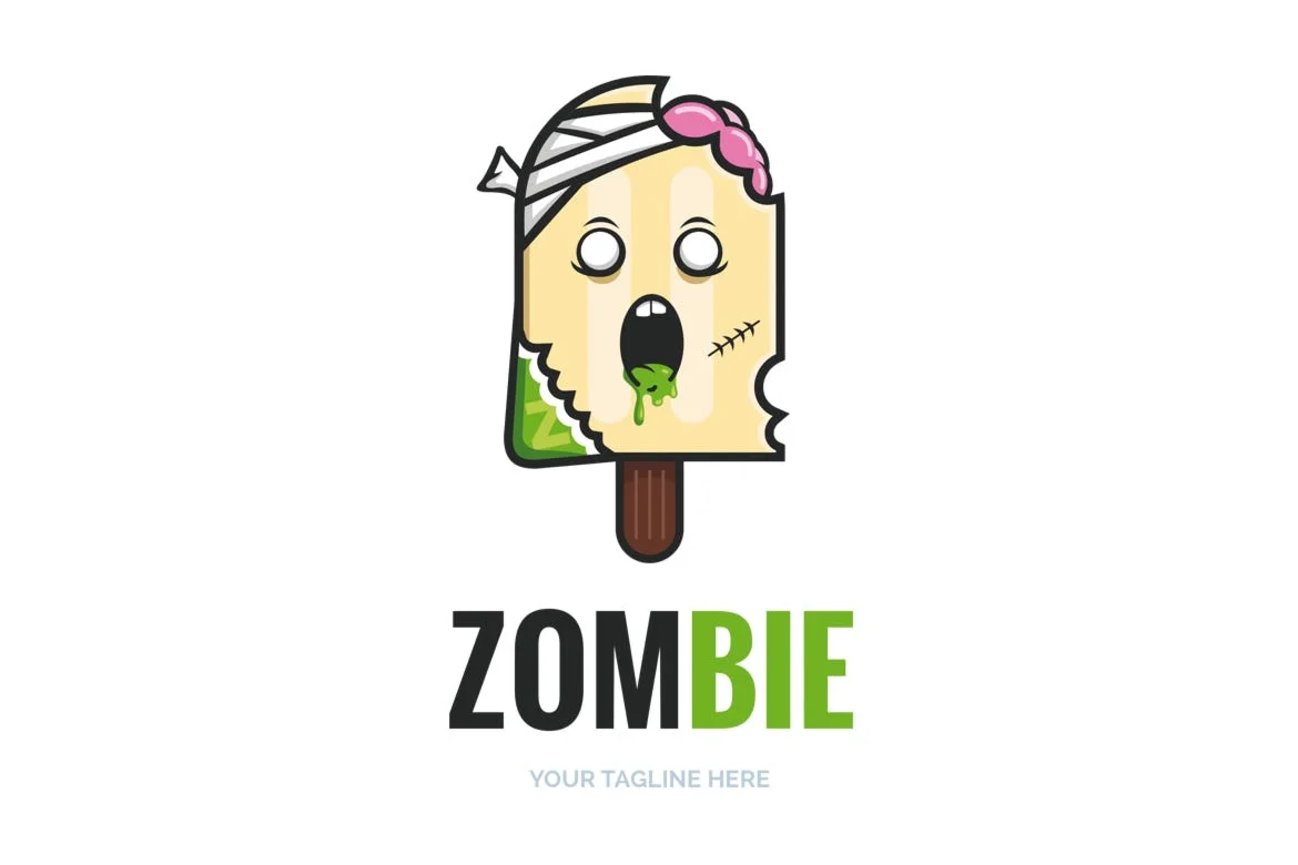 Zombie Popsicle Logo Template