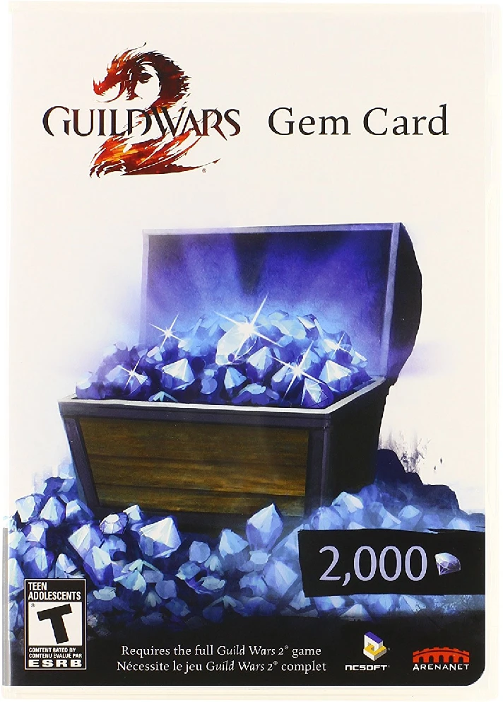 Guild Wars 2 Gem Card Code 2000