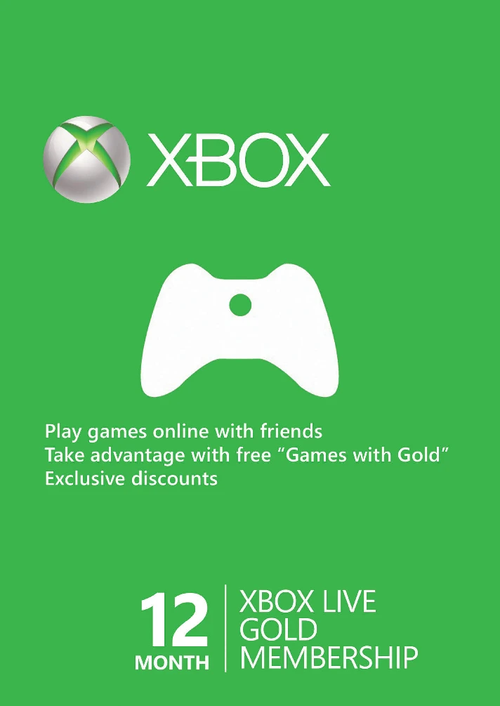 Xbox Live Gold + EA Play 12 months XBOX ONE