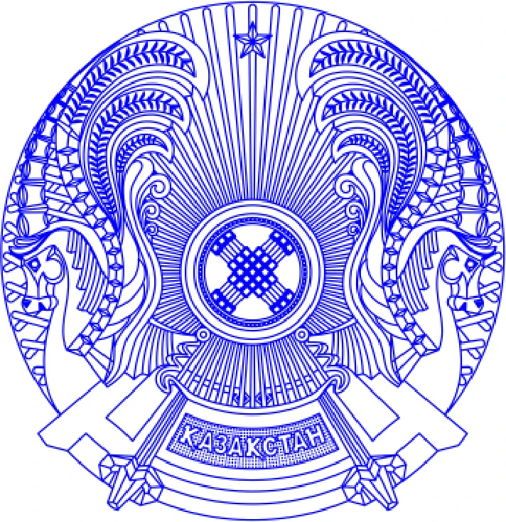 The coat of arms of Kazakhstan in accordance with GOST