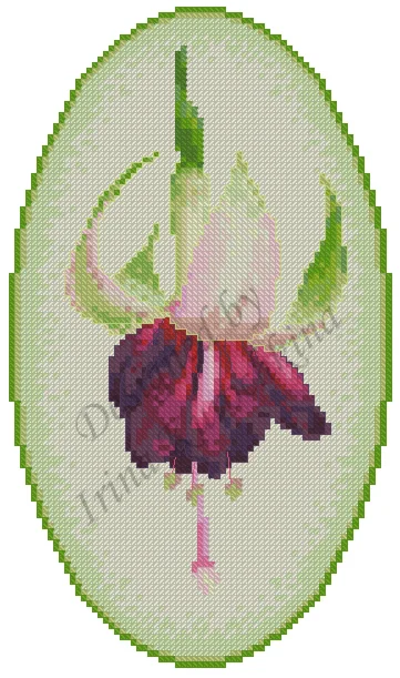 Схема для вышивания крестом Фуксия Mood Indigo