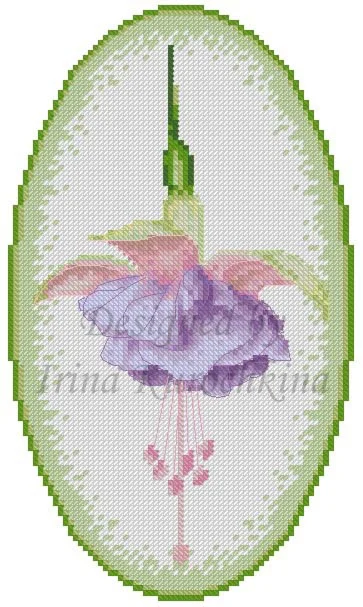 Схема для вышивания крестом Фуксия Blush of Dawn