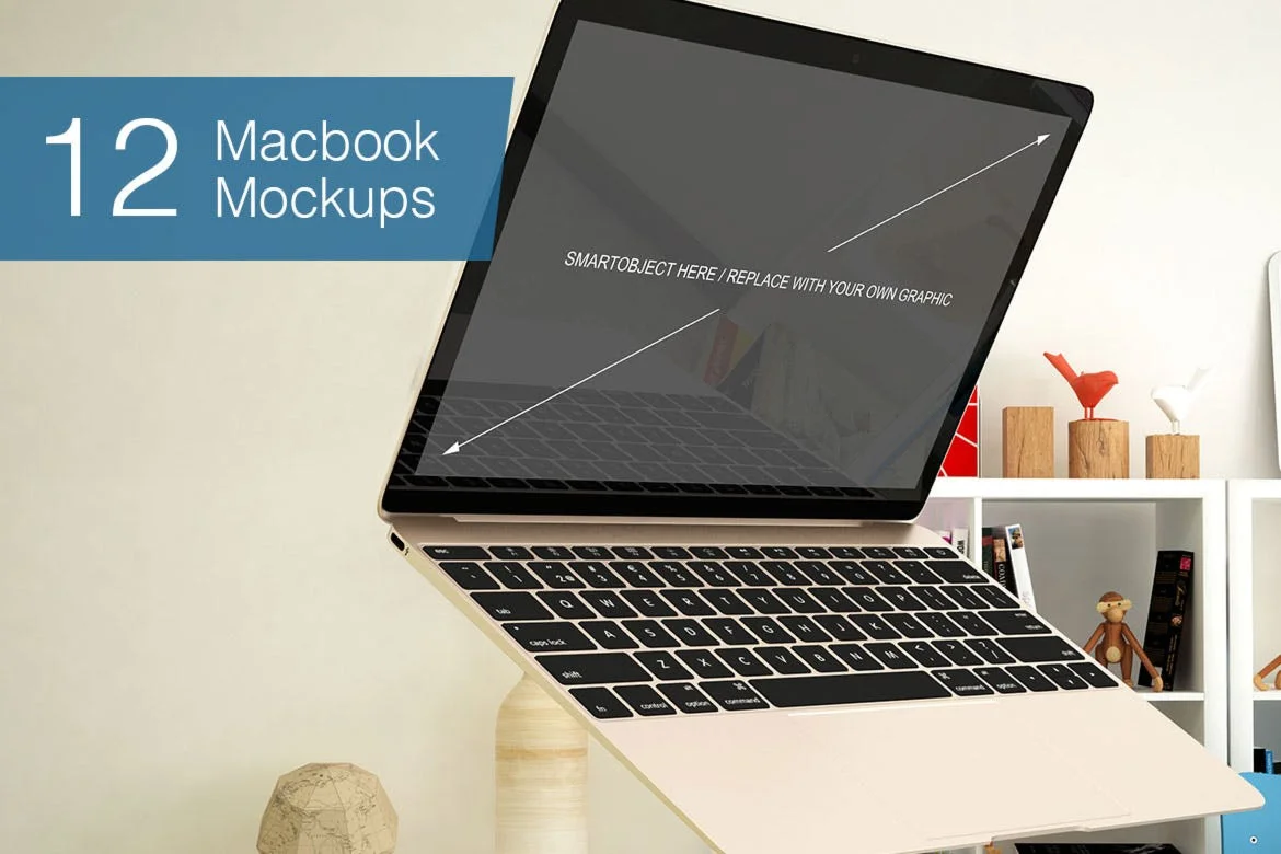 Laptop Mockup - 12 Poses
