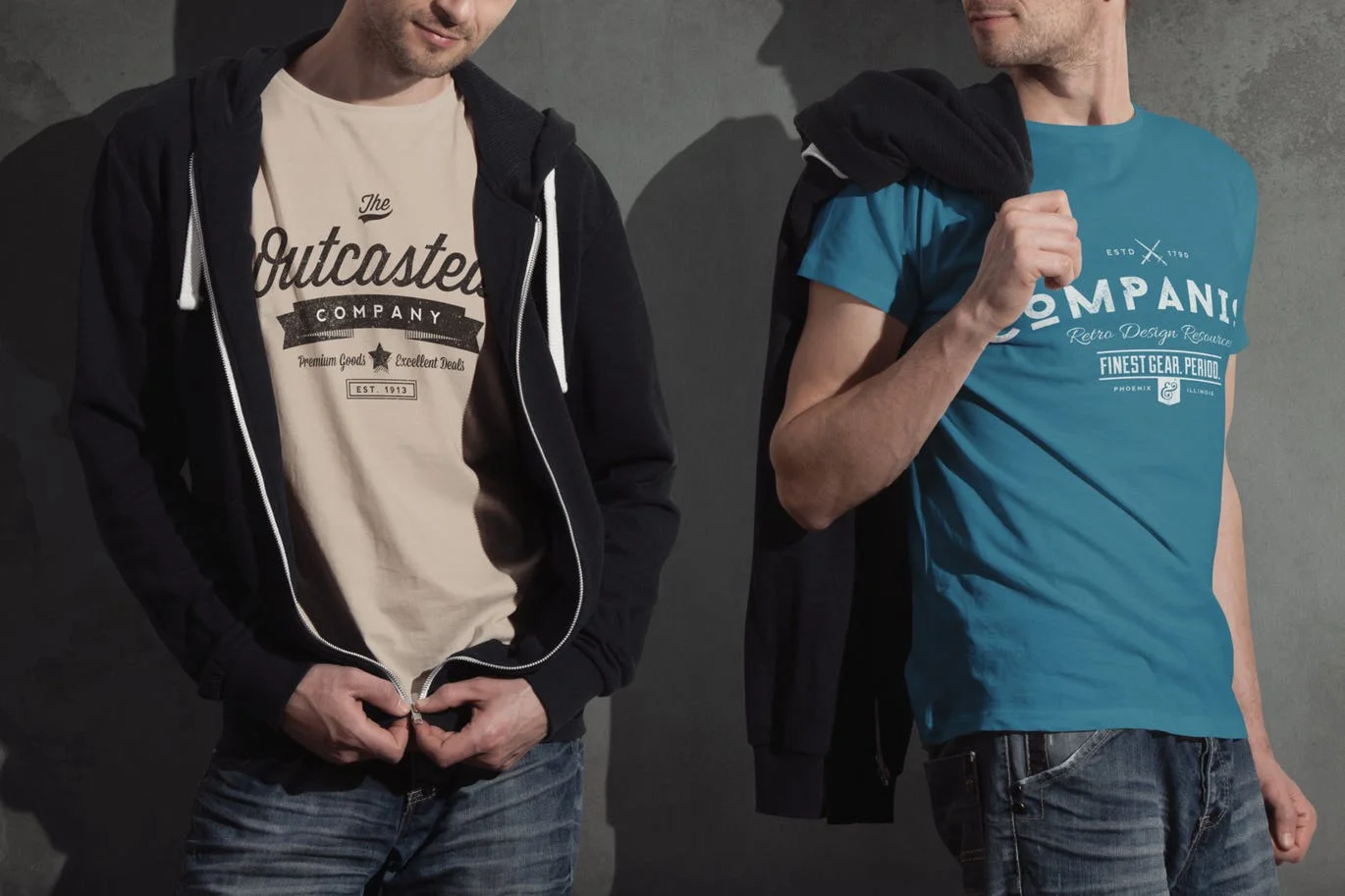 Crew Neck T-shirt Mock-up Male Version
