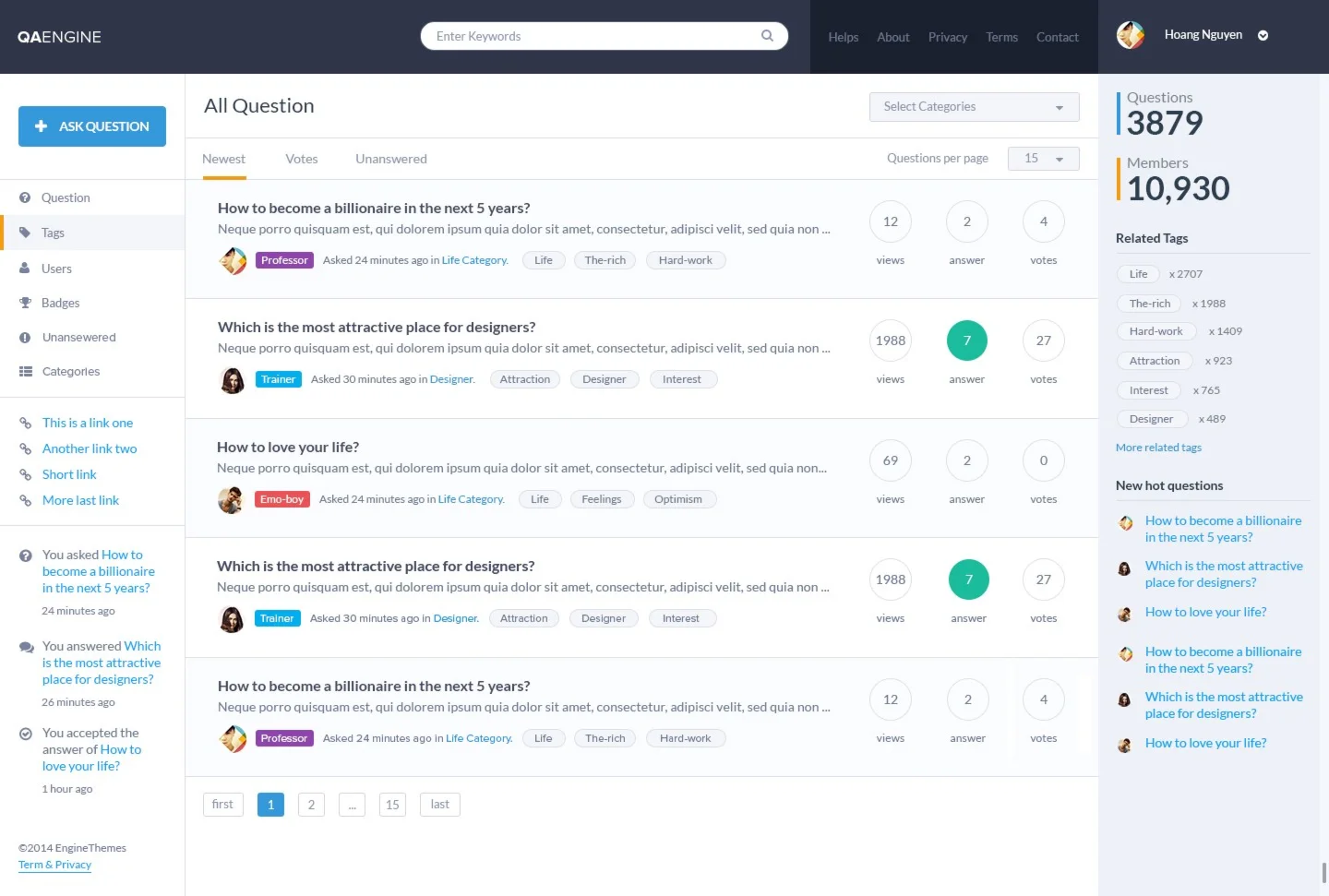 Wordpress premium шаблон вопросов-ответов