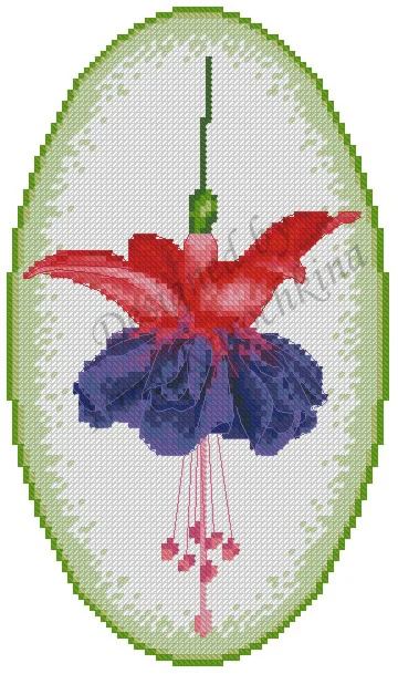 Схема для вышивания крестом Фуксия Voodoo (зеленая)