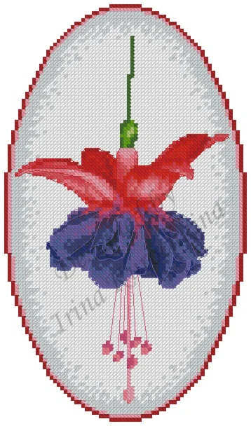 Схема для вышивания крестом Фуксия Voodoo (красная)