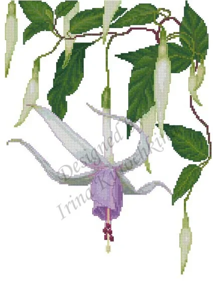 Схема для вышивания крестом Фуксия Delta's Rien