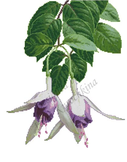 Схема для вышивания крестом Фуксия Riant