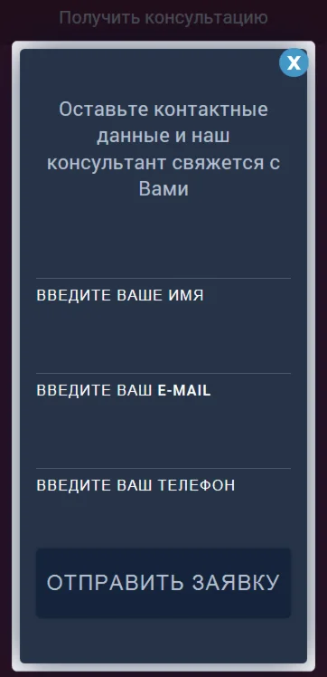 Форма связи №9 для сайта