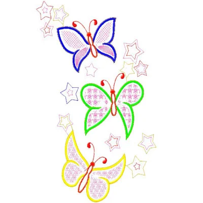 Дизайн машинной вышивки Бабочки