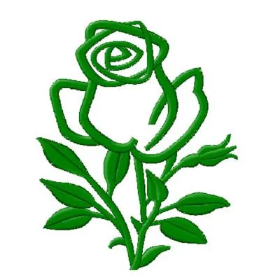 Машинная Вышивка цветок роза