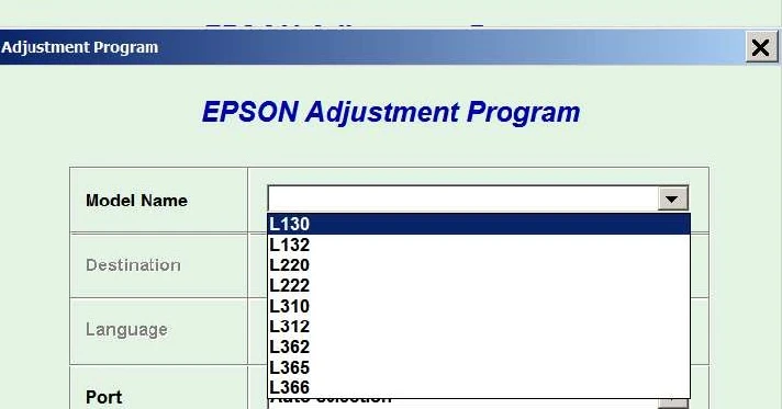 Adjustment Program Reset L 366