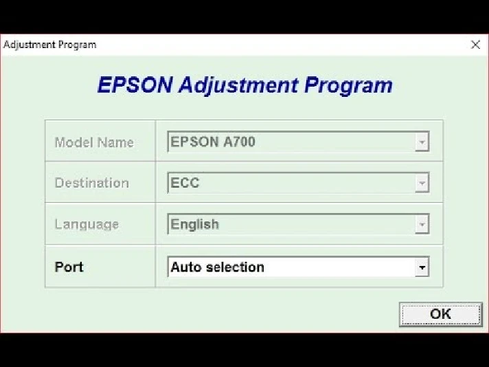 Adjustment Program Epson A700