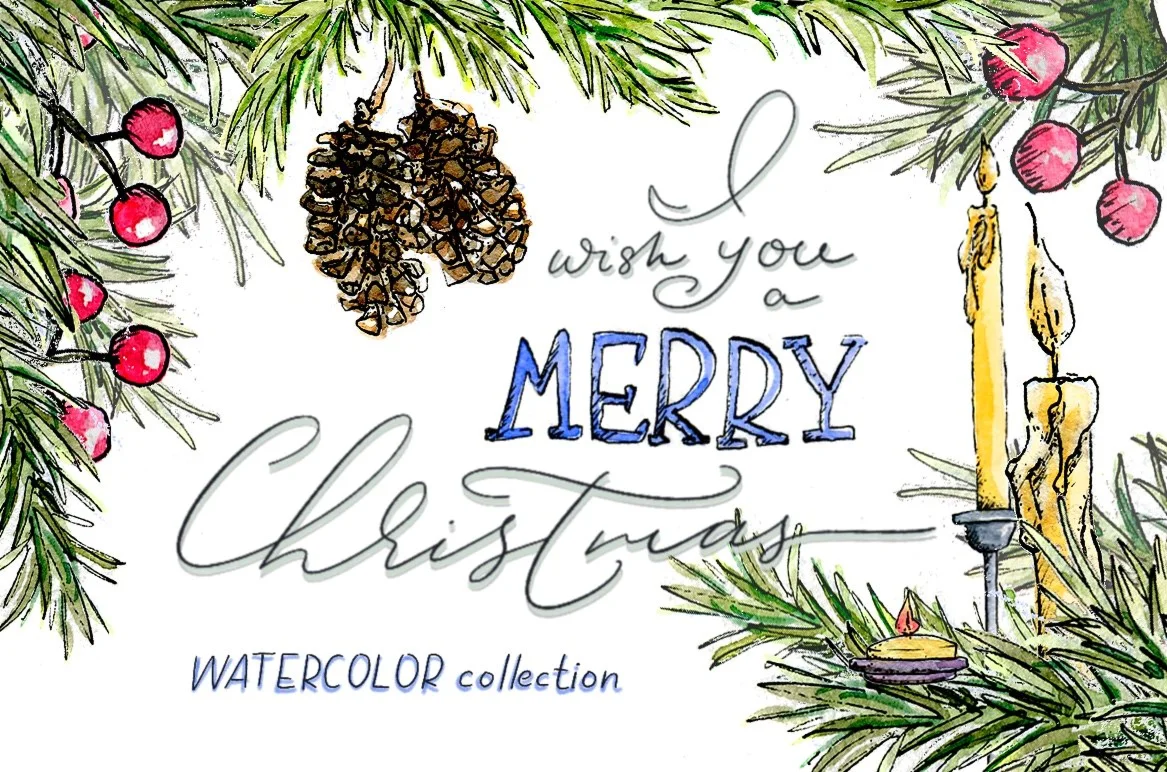 Christmas watercolor