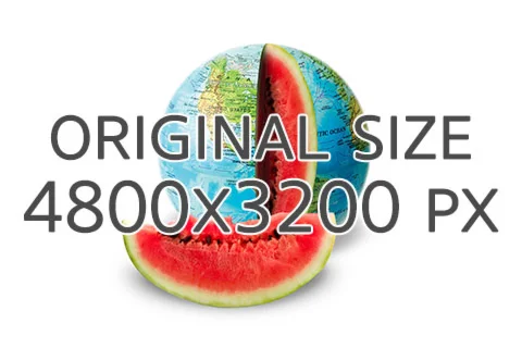 Клипарт. Земной шар (глобус) - арбуз. PNG.