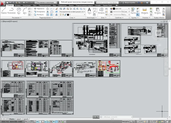 Working design of water treatment plant technology