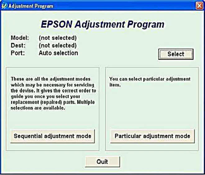 Adjustment program Epson L455