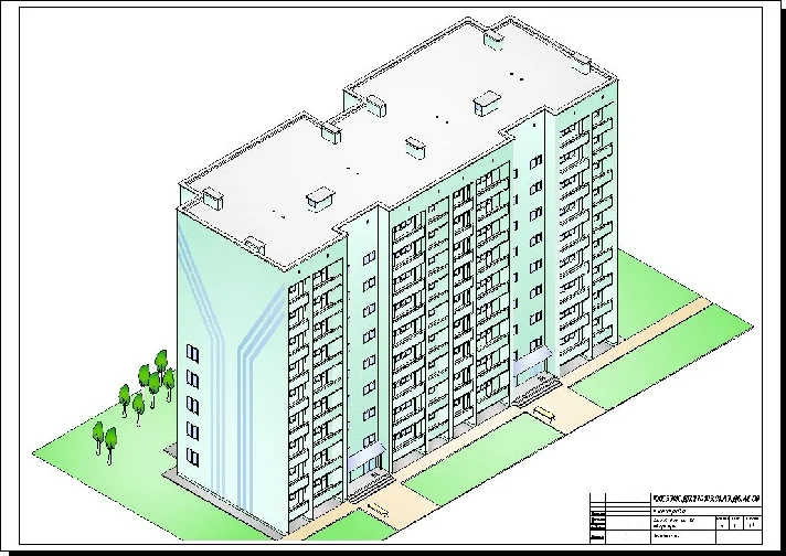 Residential building for 72 apartments