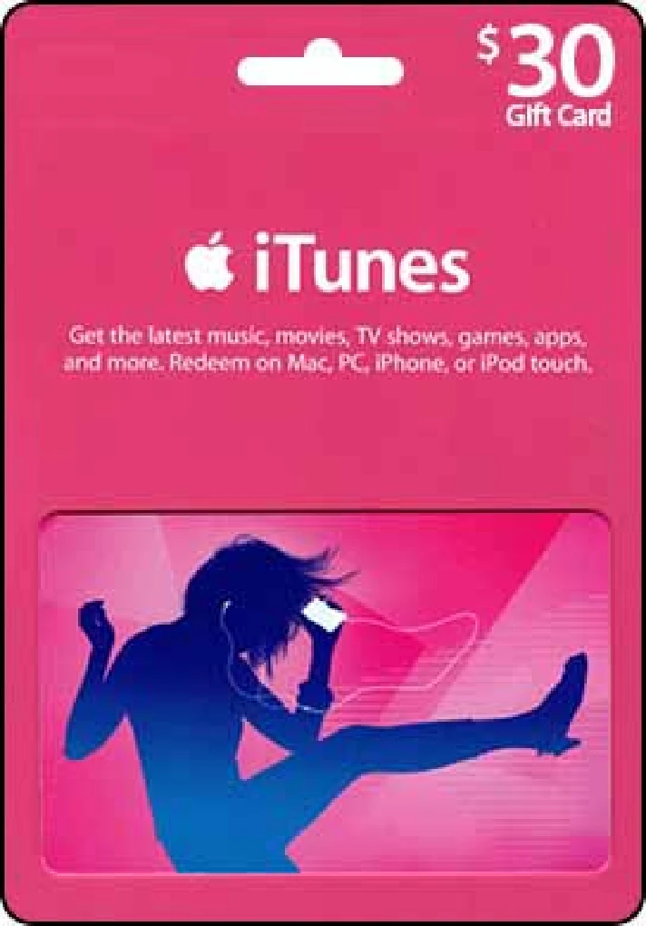 ITUNES GIFT CARD $30 USA + BONUS