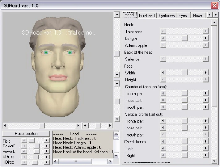 System for the construction of a portrait from memory (recognition)