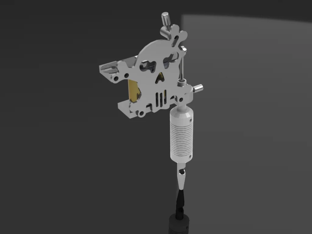 3D модель и чертежи индукционной машинки для татуировок