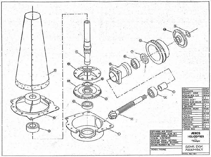 You Aviator. Drawings of helicopter Aeros.