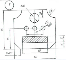 плоский контур и лекальная кривая вариант 5