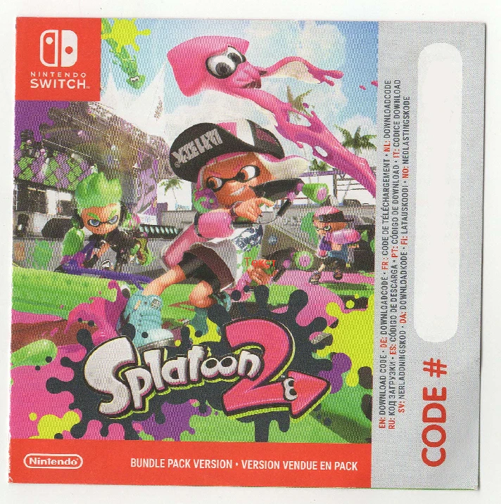 Download Code Splatoon 2 for Nintendo Switch