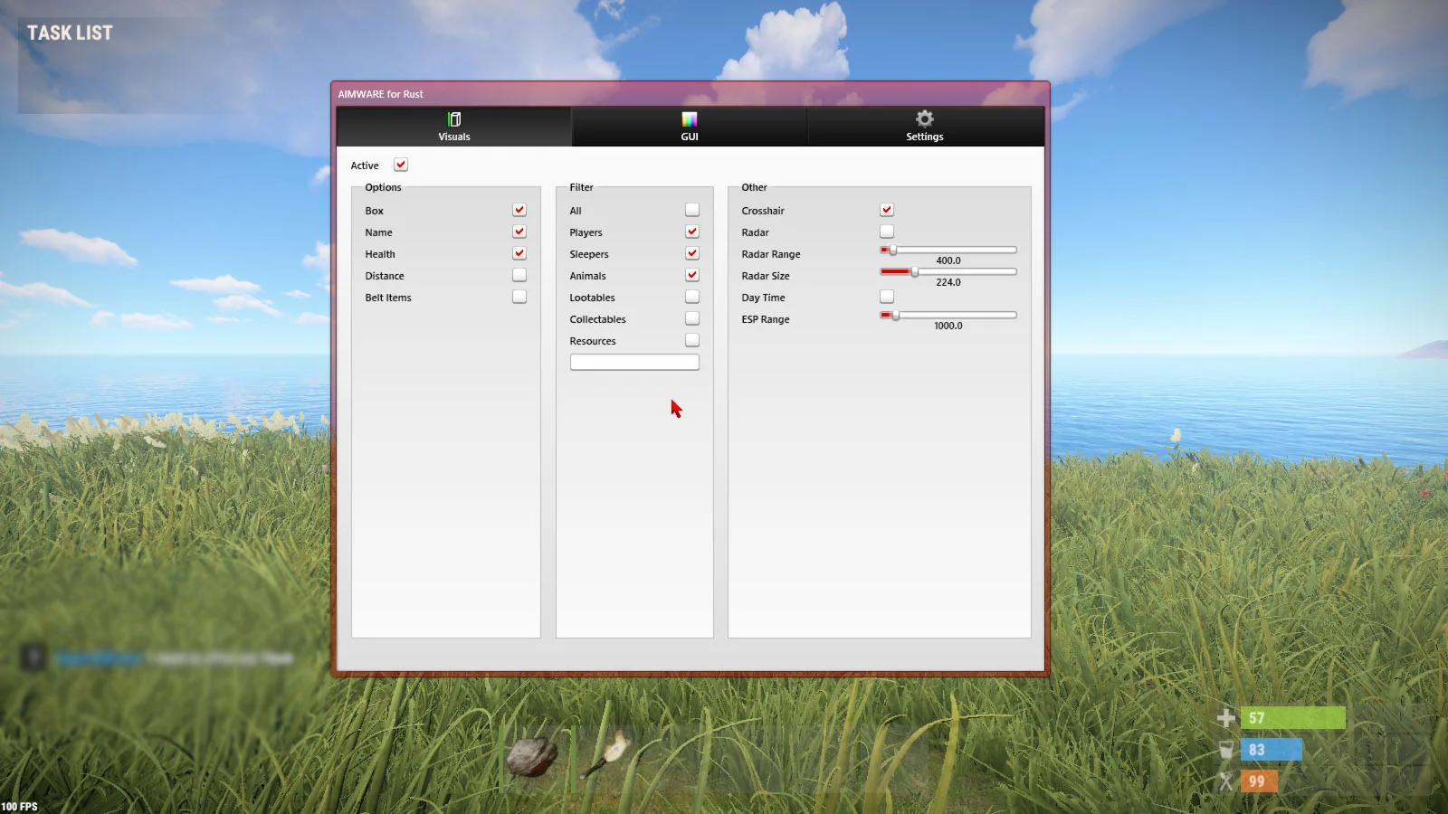 RUST Приватный чит - AimWare - 1 Месяц