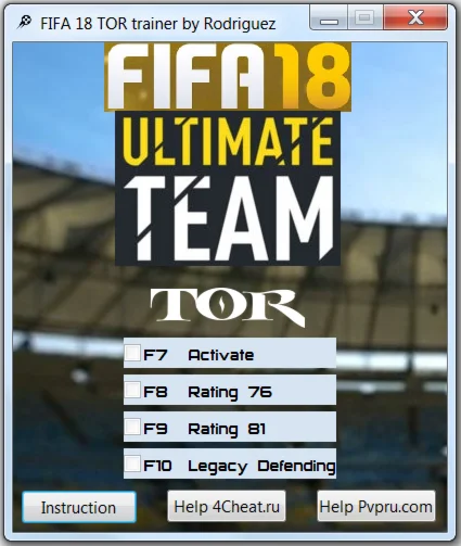 FIFA 18 TOR Чит Trainer for Ultimate Team