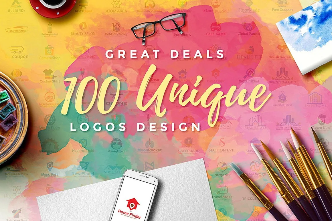 100 Unique Logo Bundle