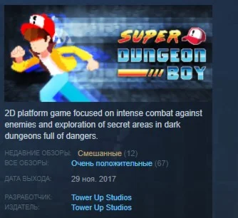 Super Dungeon Boy STEAM KEY REGION FREE GLOBAL