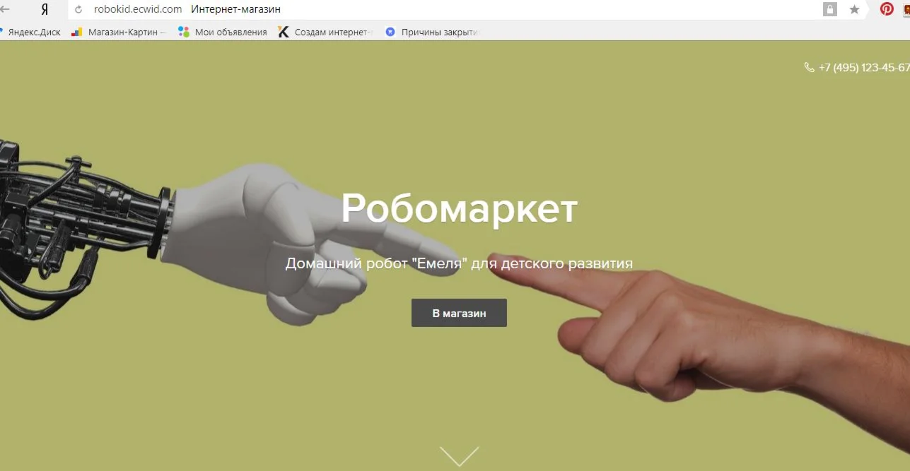 Интернет-магазин первого детского робота