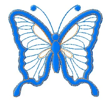 Машинная вышивка Бабочка